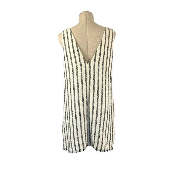 Zara TRF Striped Sleeveless Mini Sheath Dress - Black/White, Size Large NWT - Picture 4 of 10